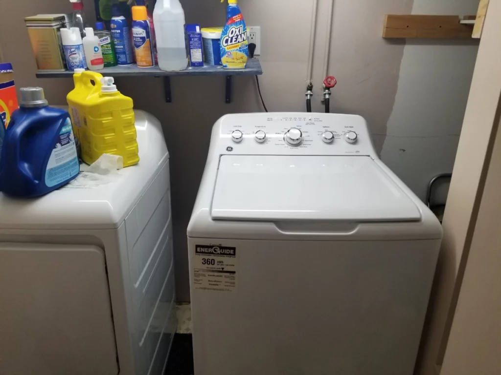 Fixed washing machine in Laundry