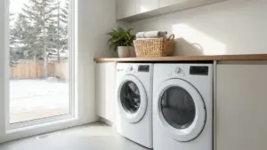 laundry room with washer and dryer